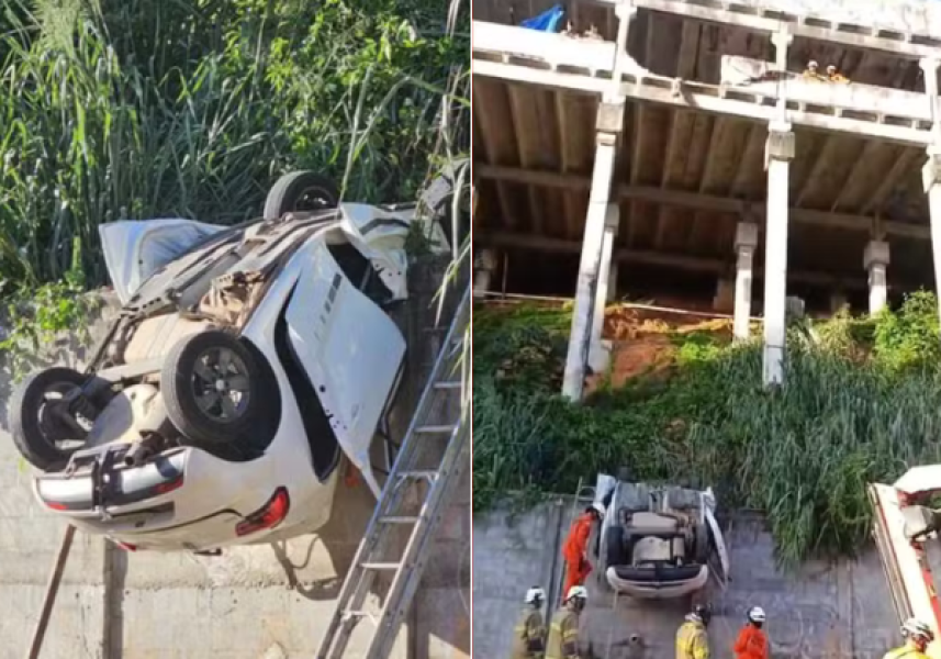 carro-pendurado-no-muro